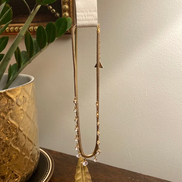 COPY - Anthropologie, serefina gold chain / crystal necklace, NWT!! - Picture 2 of 8